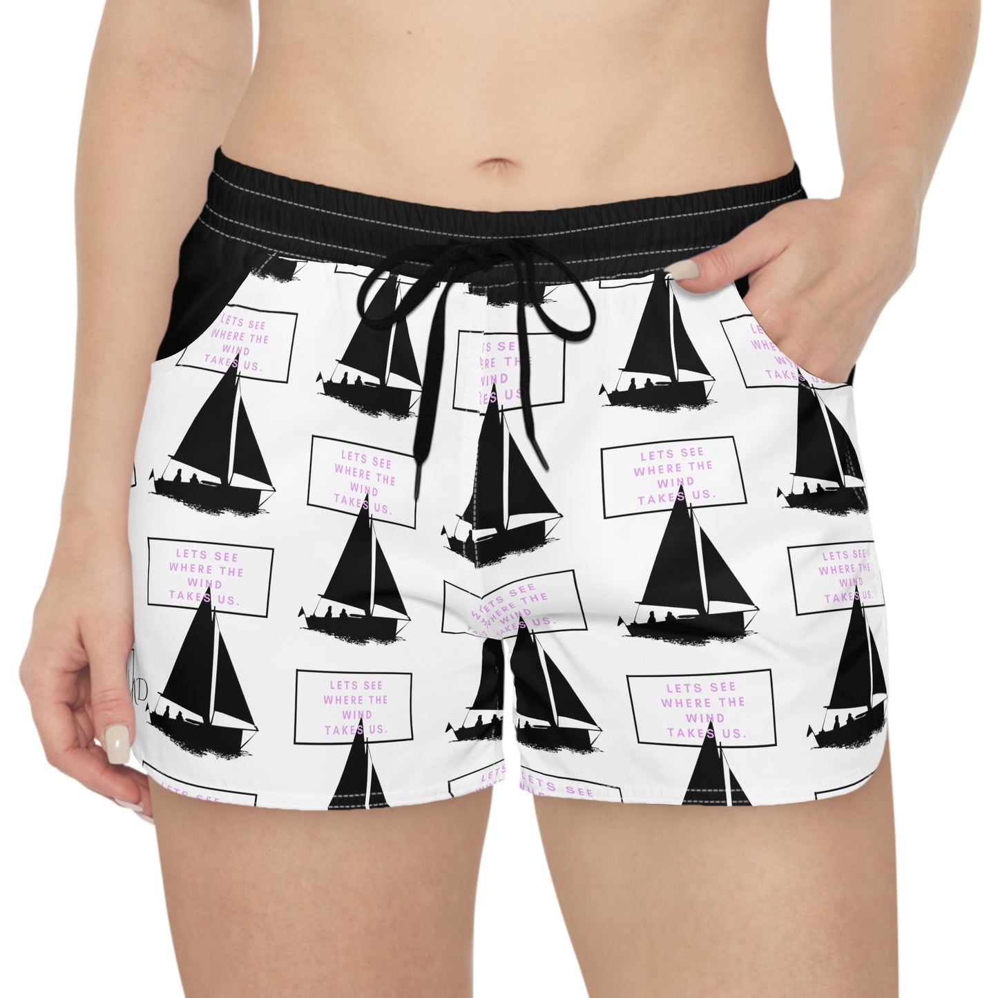 Women's Casual Shorts (AOP)/ Let's see where the wind takes us.