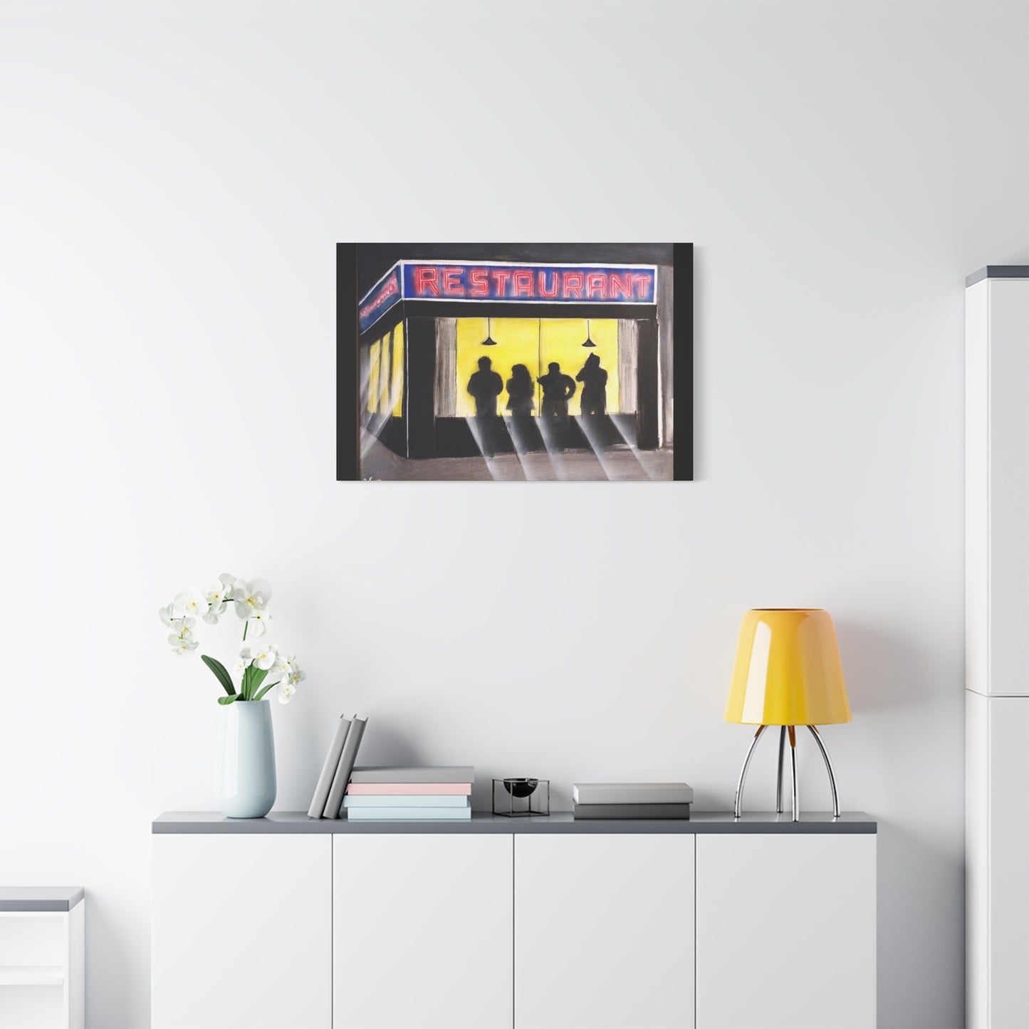 Matte Canvas, Stretched, 1.25" /Acrylic Painted Print/ 90s Sitcom