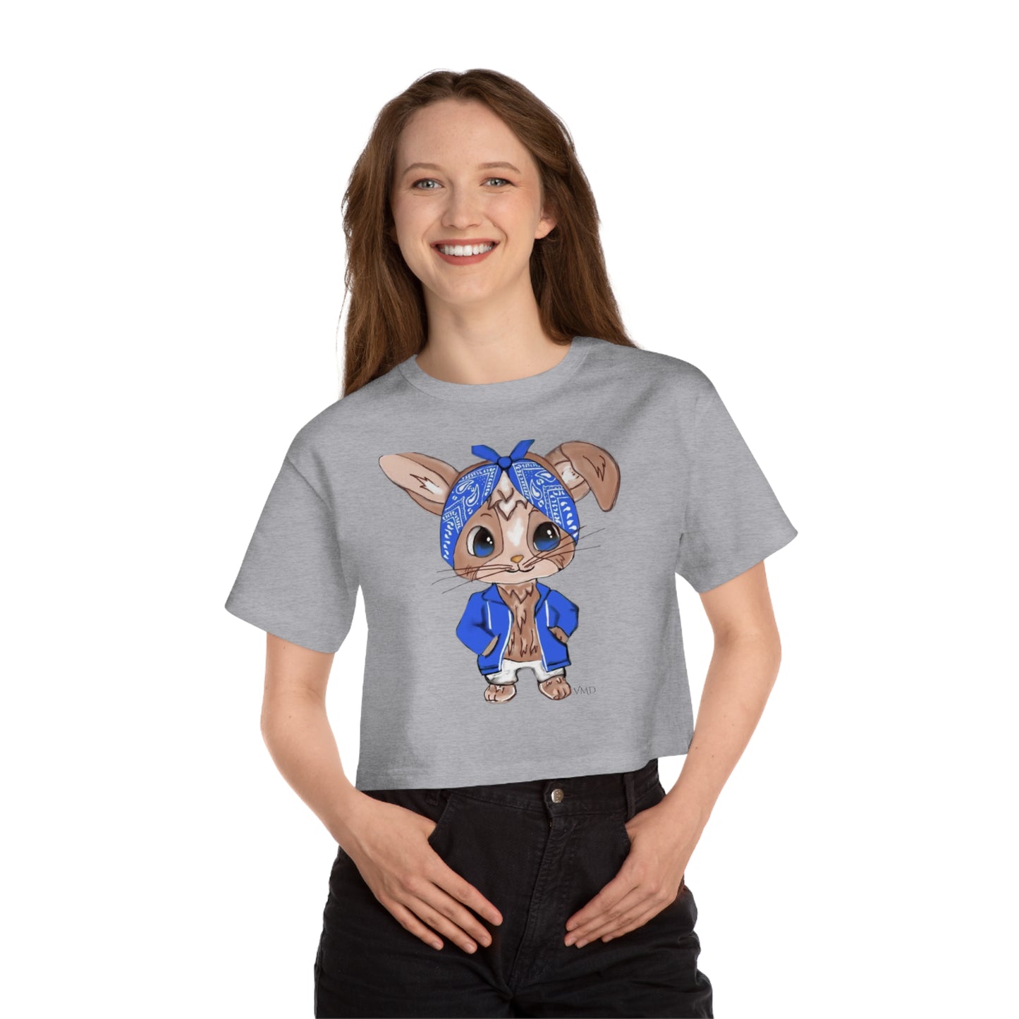 Champion Women's Cropped T-Shirt/Bandana Bunnie/Blue