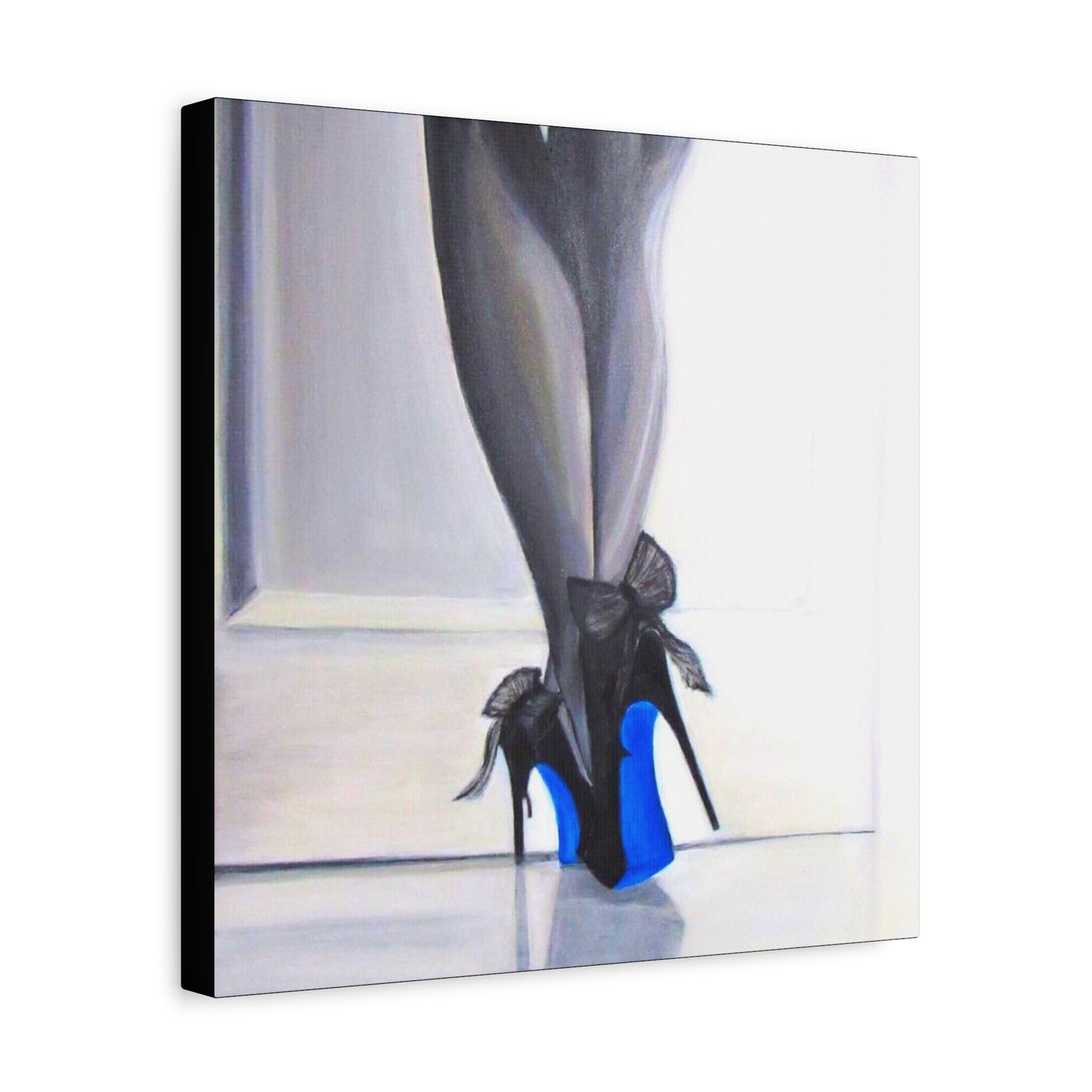 Matte Canvas, Stretched, 1.25"/ Acrylic Painting Print/Blue Bottoms