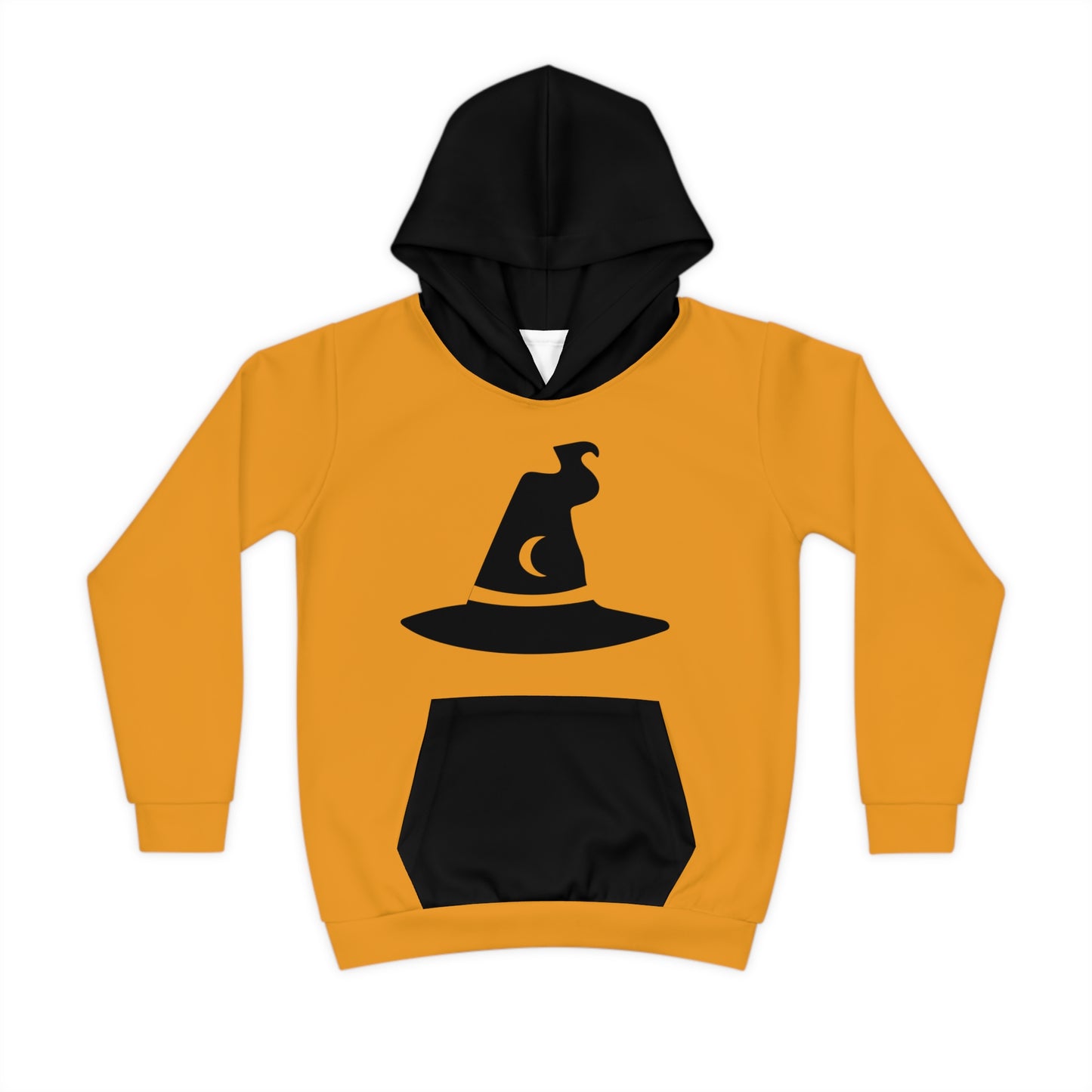 Children's Hoodie (AOP)/Witch Hat/Orange