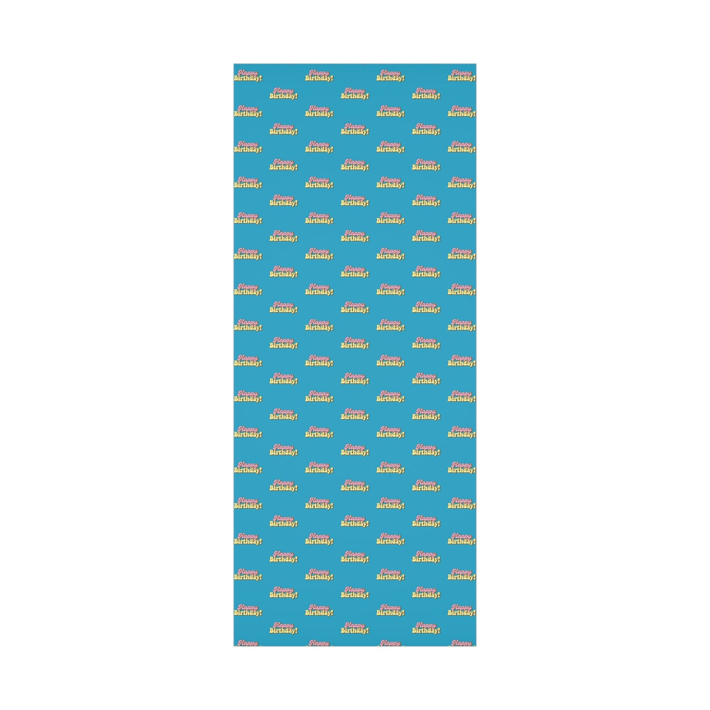 Birthday Gift Wrap Papers Happy birthday/Turquoise BG/Retro