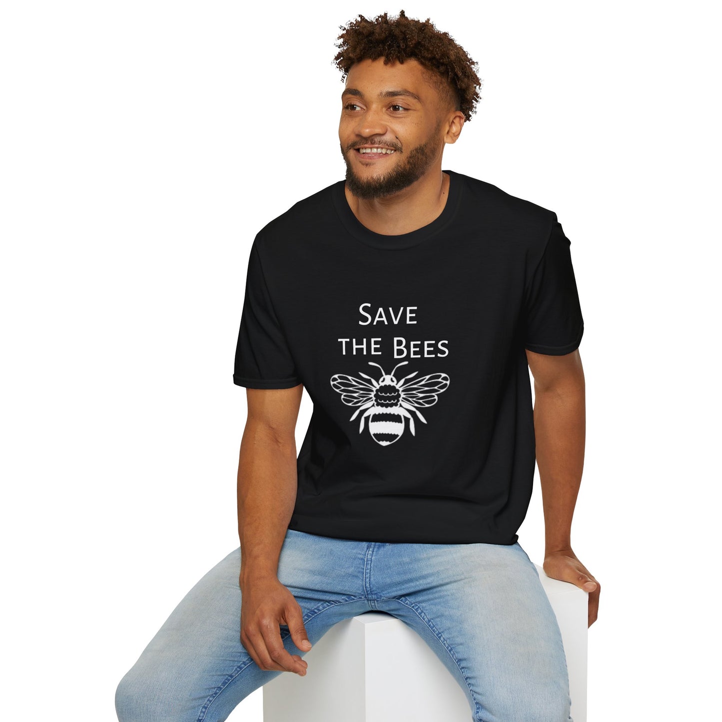 Unisex Softstyle T-Shirt/Save the Bees/With every Save the bees t- shirt purchased 10% of sales goes to bee organization's