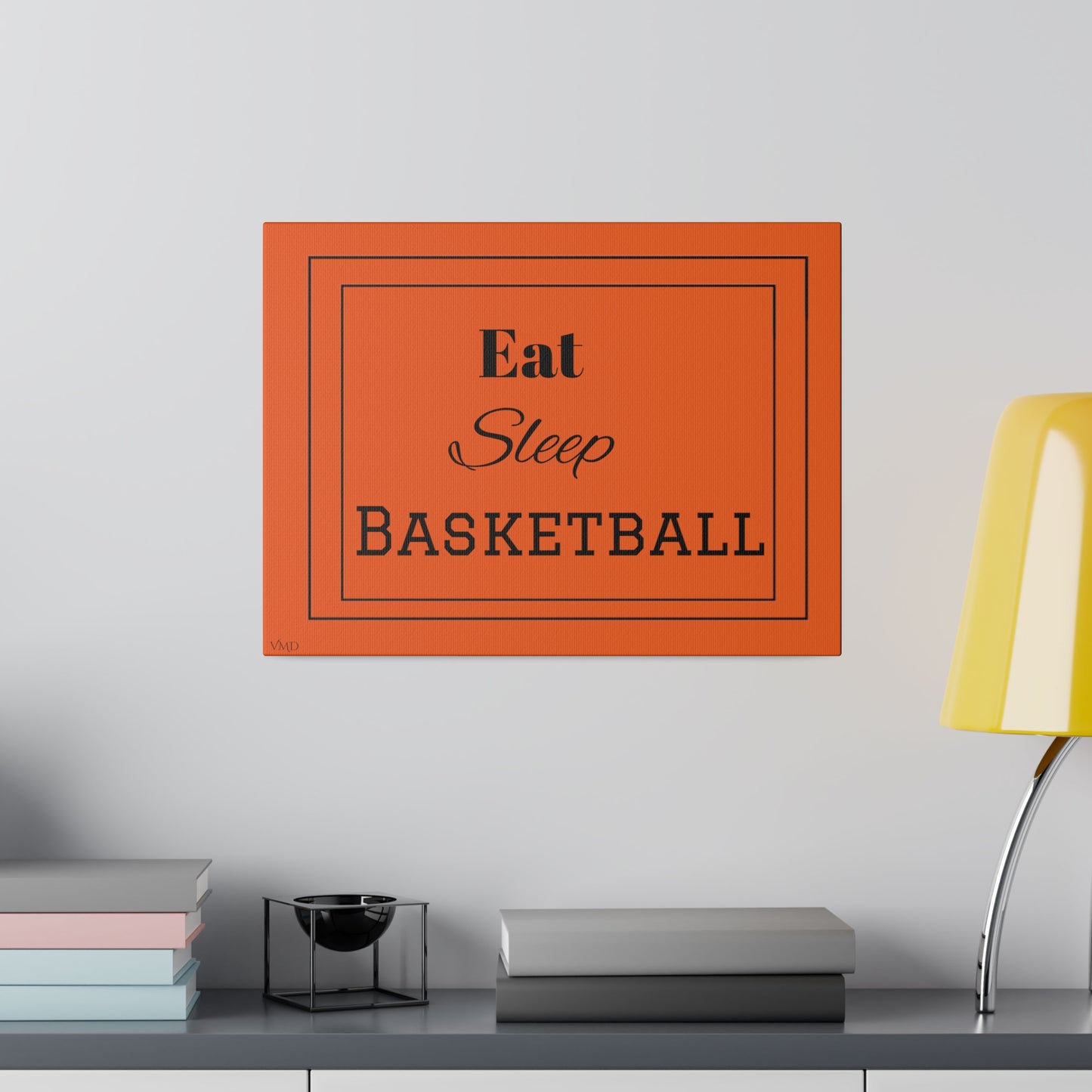 Digital Portrait Print/Canvas, Stretched, 0.75"/Eat Sleep Basketball/OR/BG