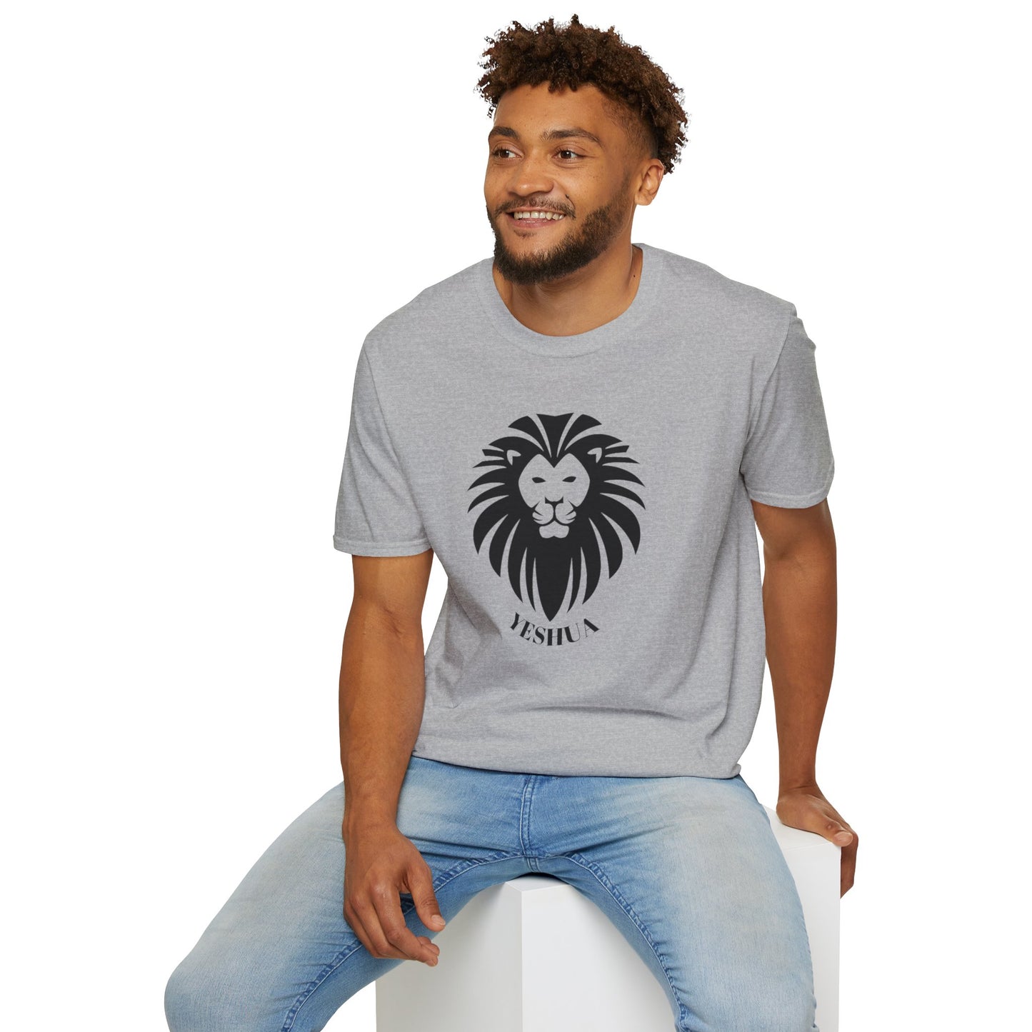 Unisex Softstyle T-Shirt/Yeshua Lion/Black