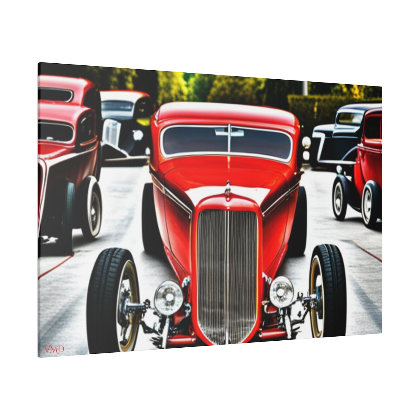 Digital Print Canvas, Stretched, 0.75"/Hot Rods Red