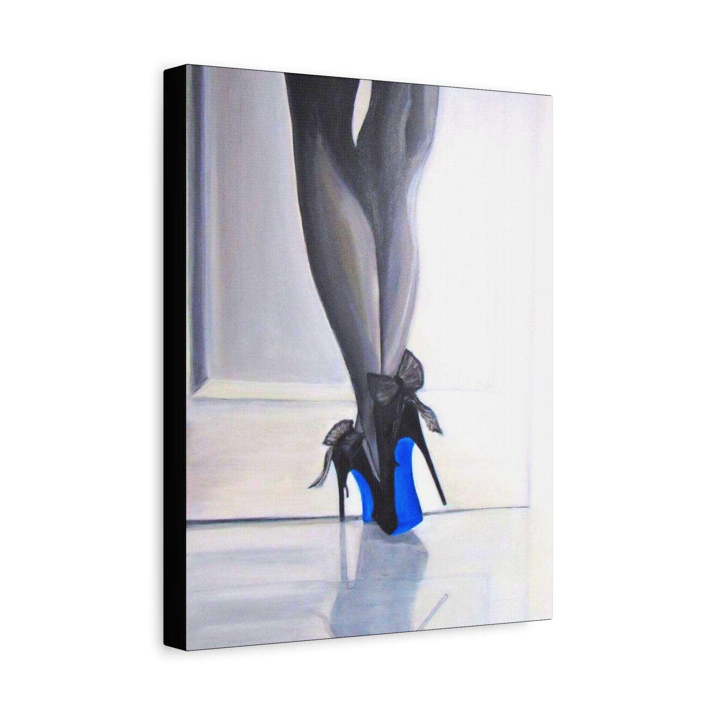 Matte Canvas, Stretched, 1.25"/ Acrylic Painting Print/Blue Bottoms