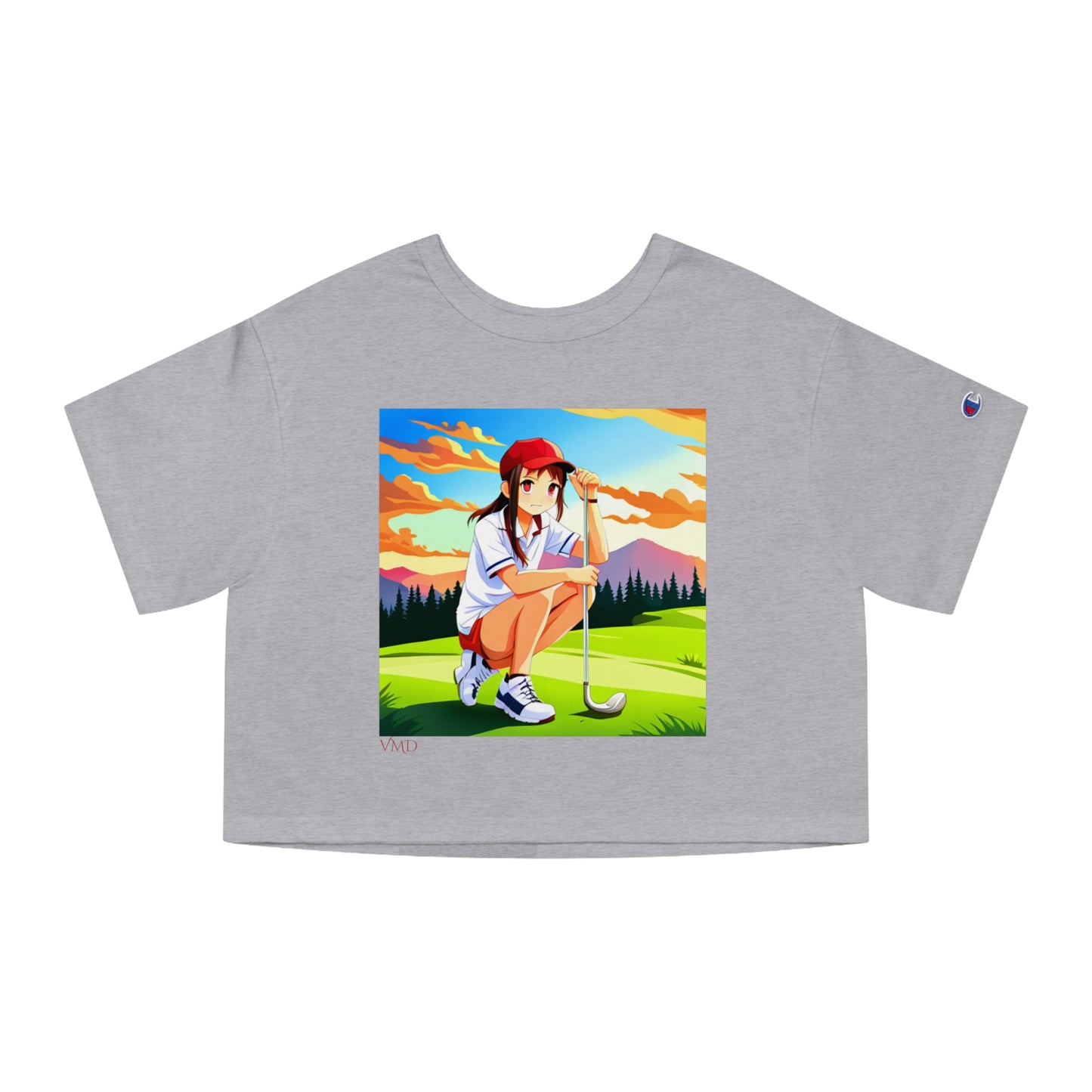 Champion Women's Cropped T-Shirt/Anime/Brunette/Golf