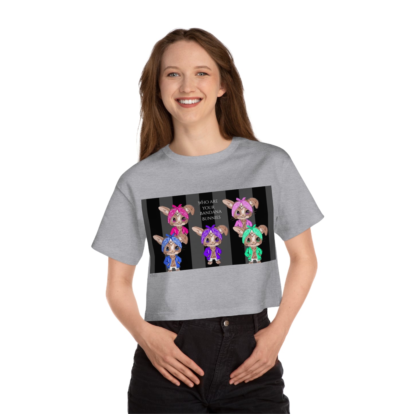 Champion Women's Cropped T-Shirt/Who are your Bandana Bunnies