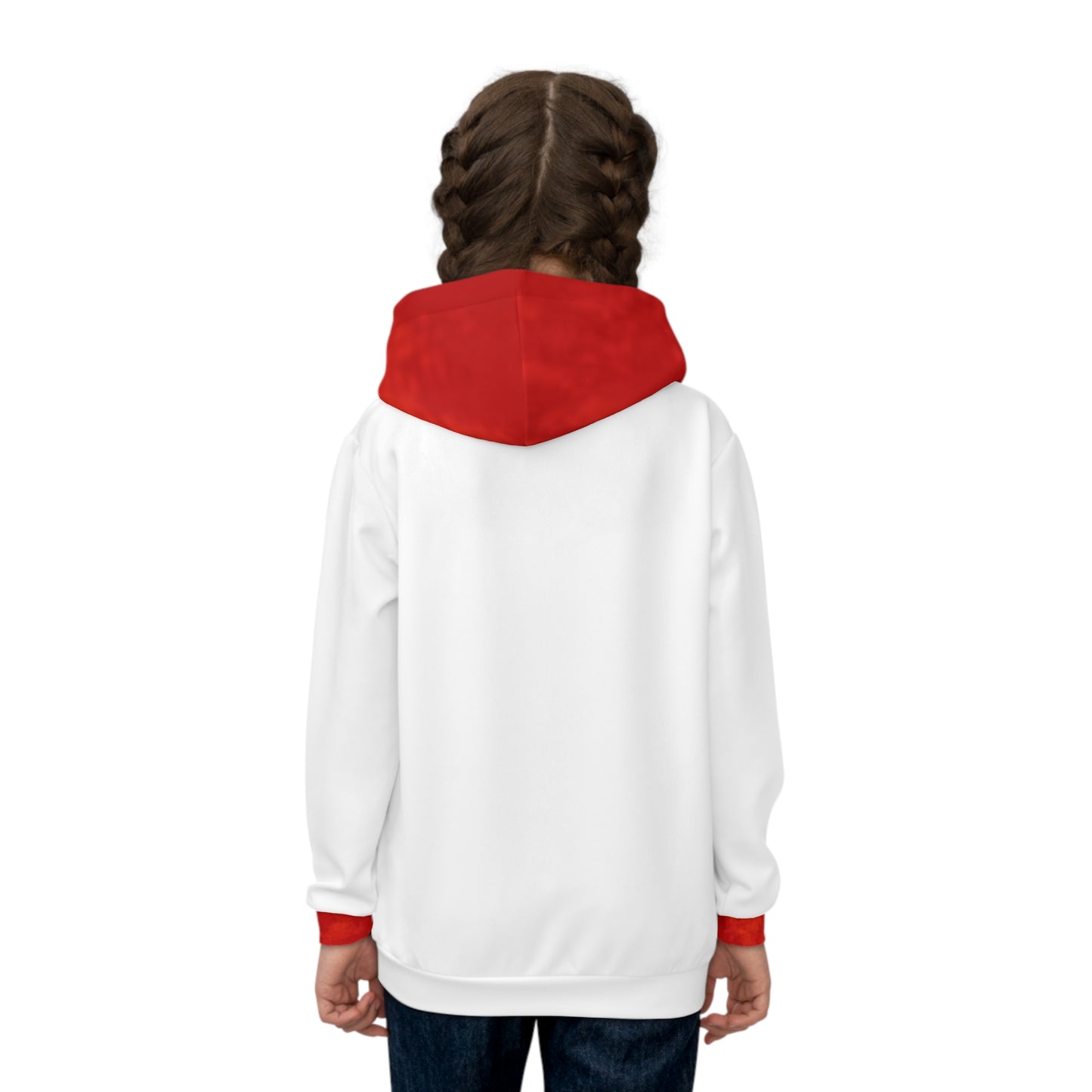 Children's Hoodie (AOP)/Santa/White