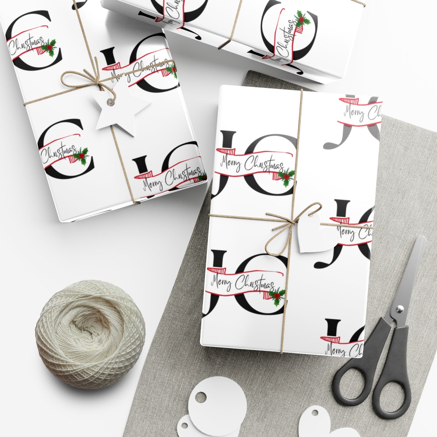 Holiday Gift Wrap Papers /JC/Merry Christmas