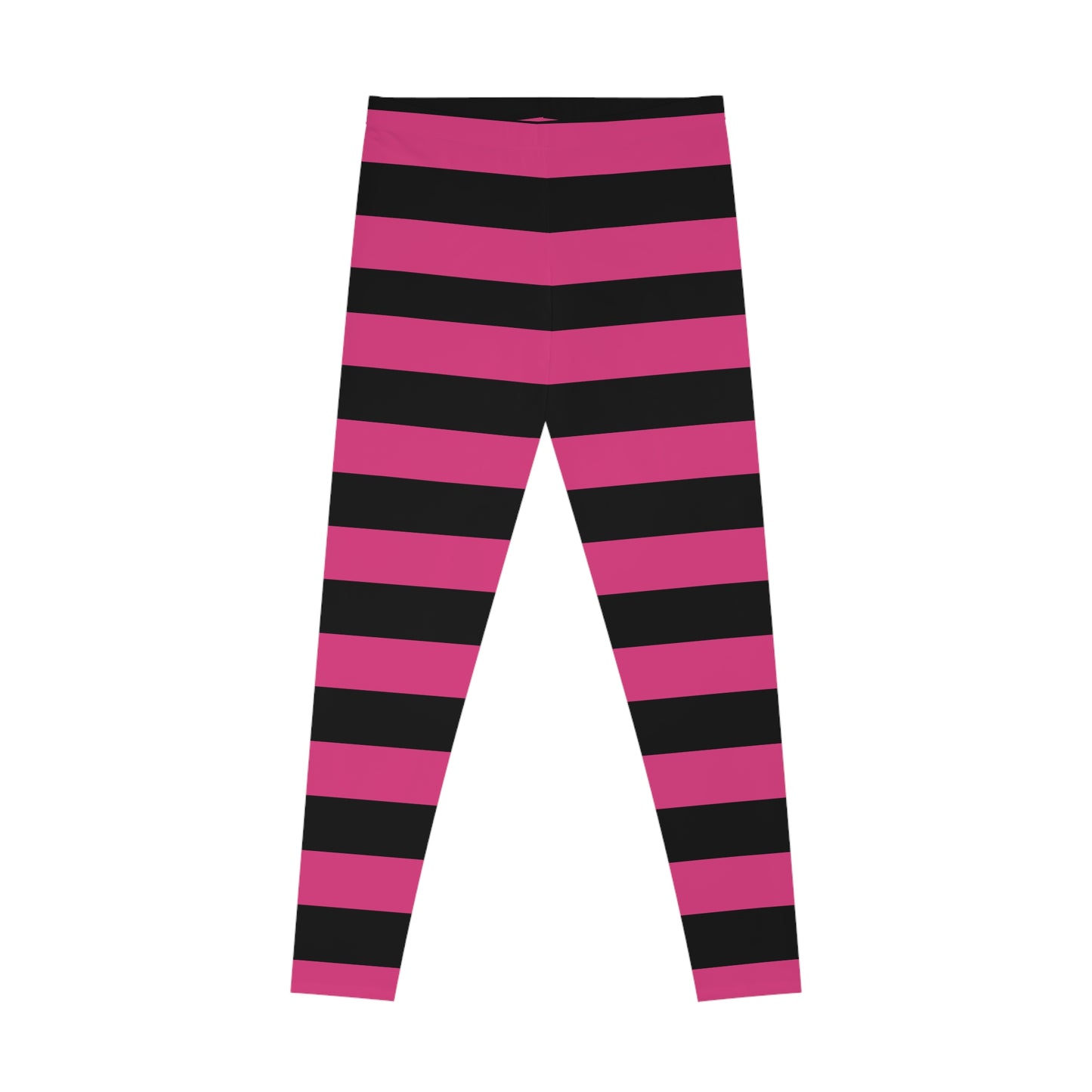 Womans Stretchy Leggings (AOP)/Witch Stripes/Dark Pink/Halloween