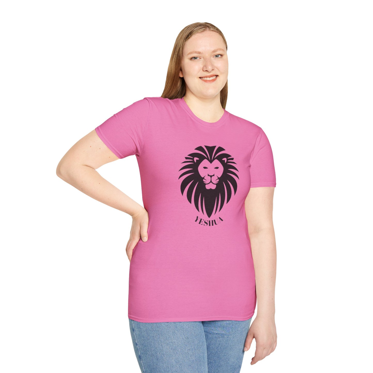 Unisex Softstyle T-Shirt/Yeshua Lion/Black