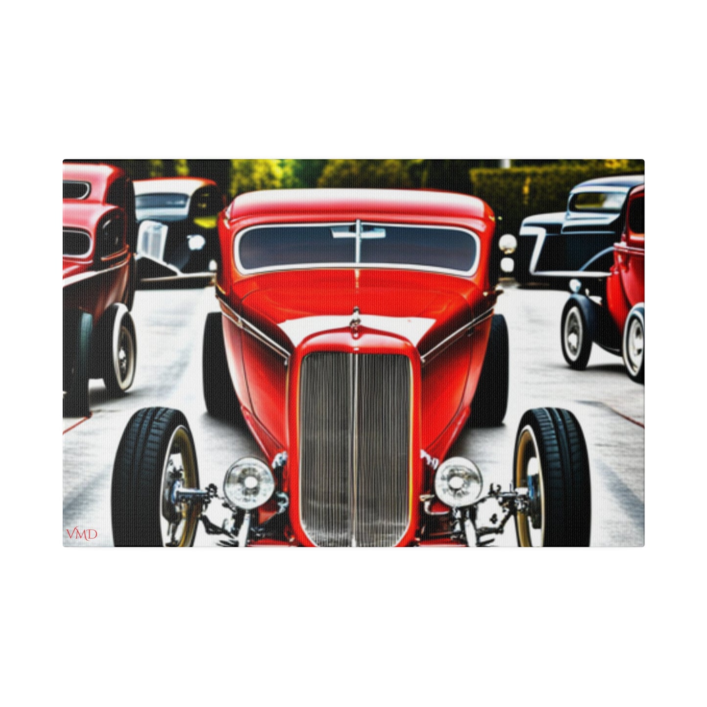 Digital Print Canvas, Stretched, 0.75"/Hot Rods Red