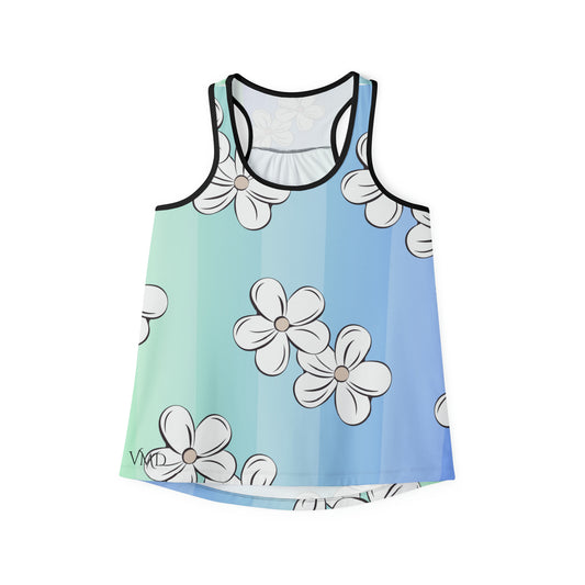 Women's Tank Top/Colored Lining/Black /White (AOP)/Pastel/Flowers