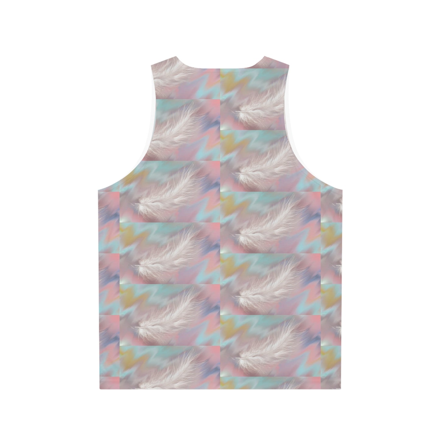 Womans Tank Top (AOP)/Feathers/white