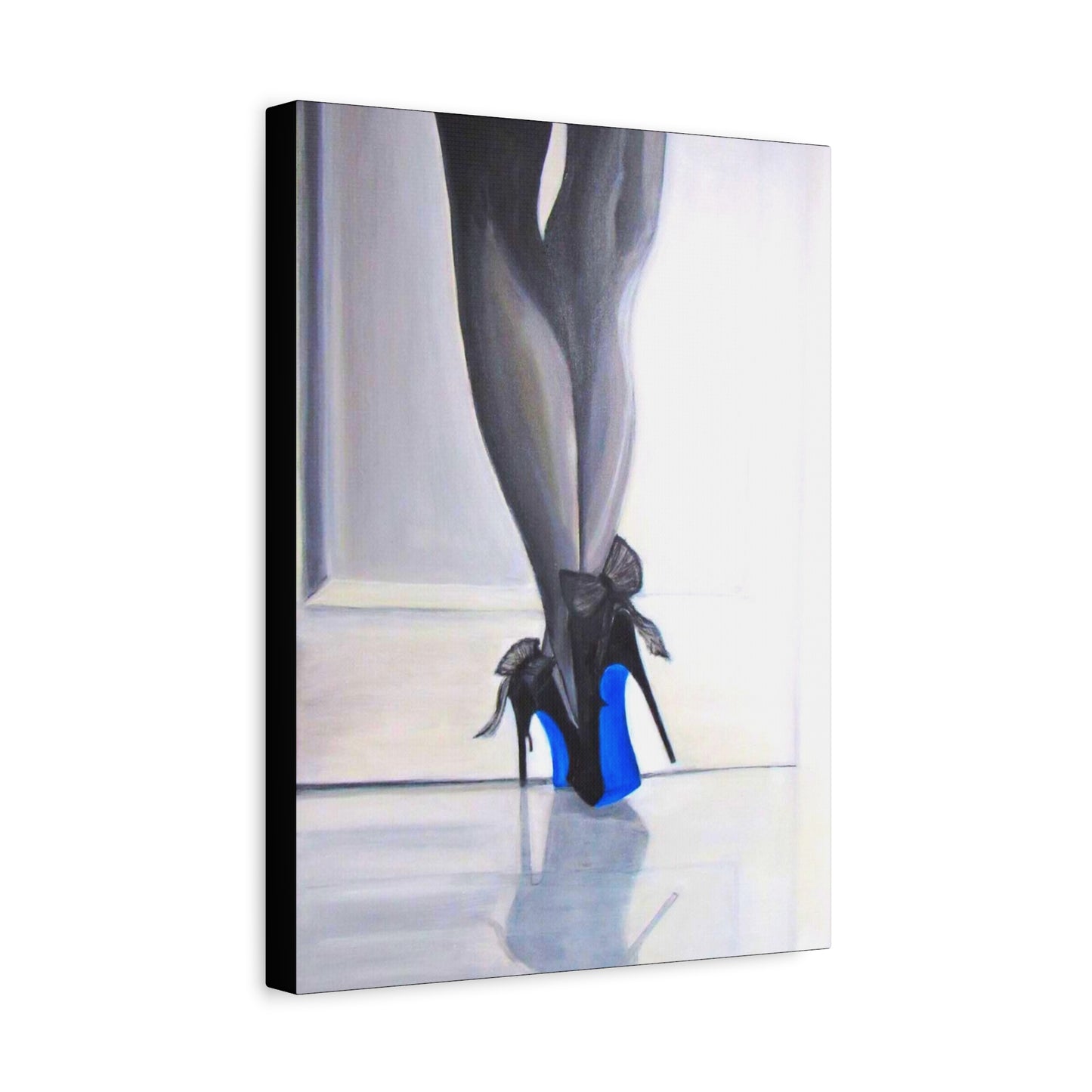 Matte Canvas, Stretched, 1.25"/ Acrylic Painting Print/Blue Bottoms