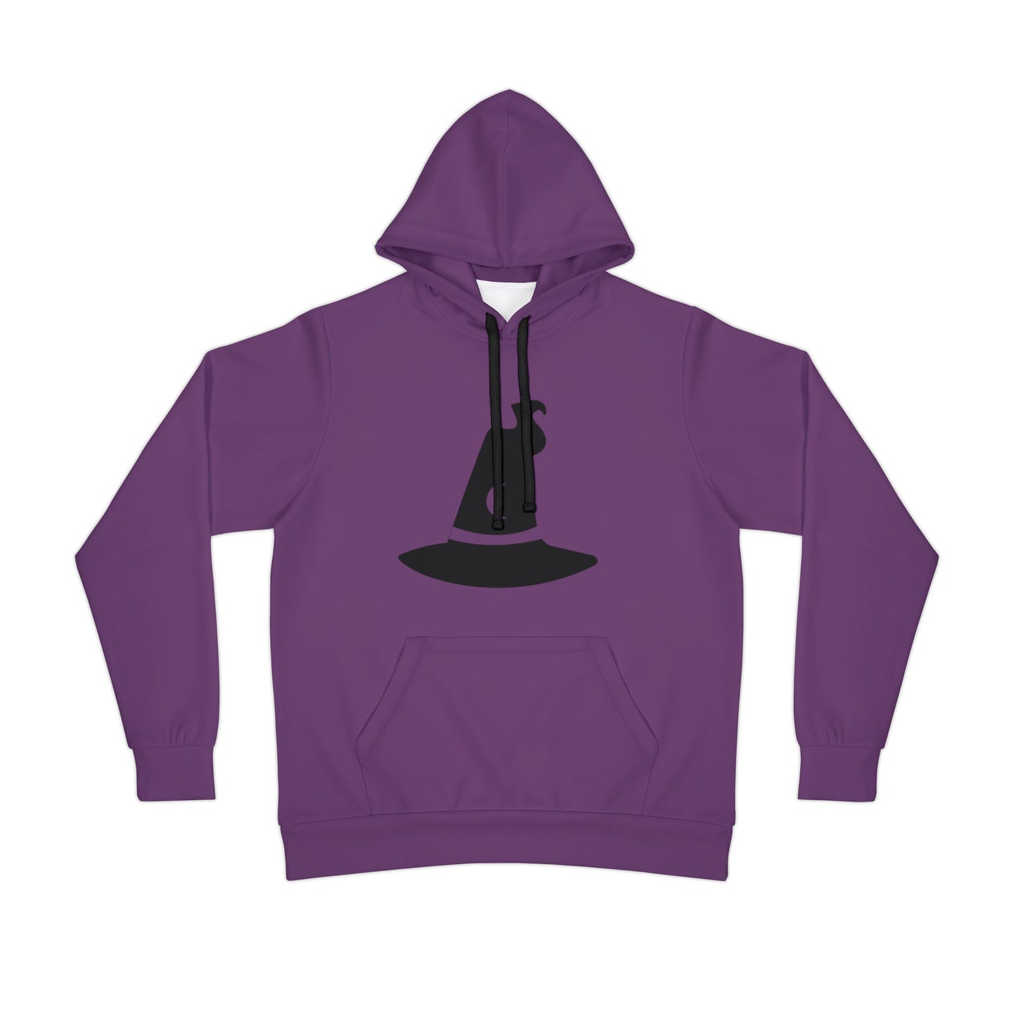 Womans Athletic Hoodie (AOP)/Witch Hat/Dark Purple/Halloween