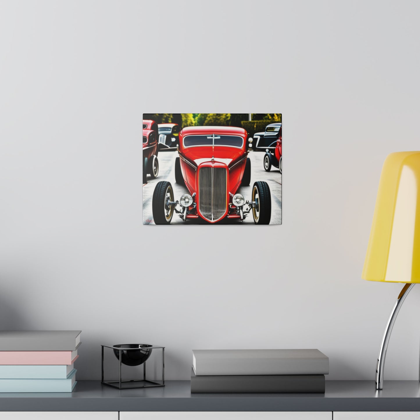 Digital Print Canvas, Stretched, 0.75"/Hot Rods Red