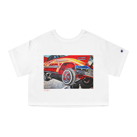 Champion Women's Cropped T-Shirt/LowRider/Red/Yellow