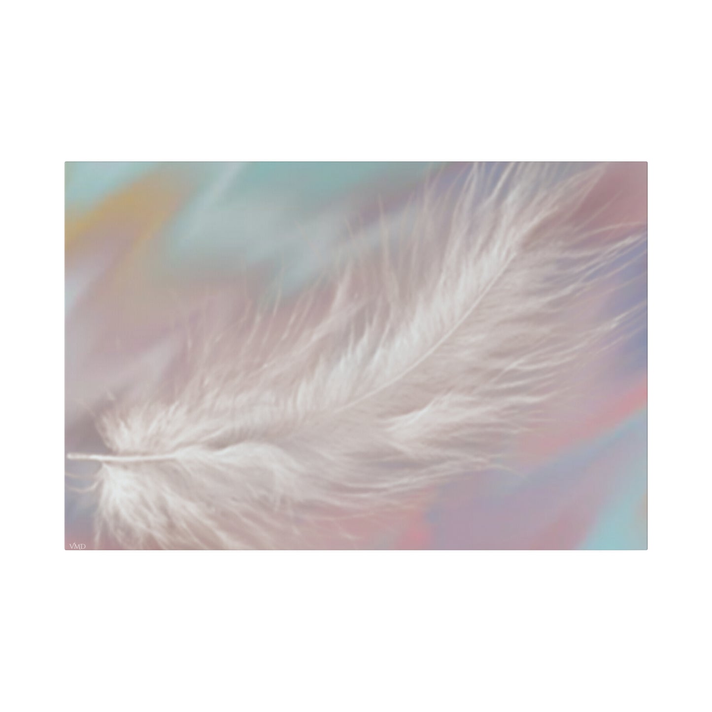 Digital Portrait Print, 0.75"/Feather/Pastel BG