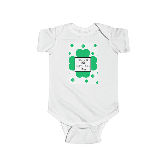 Infant Fine Jersey Bodysuit Baby's 1st St Patrick's Day