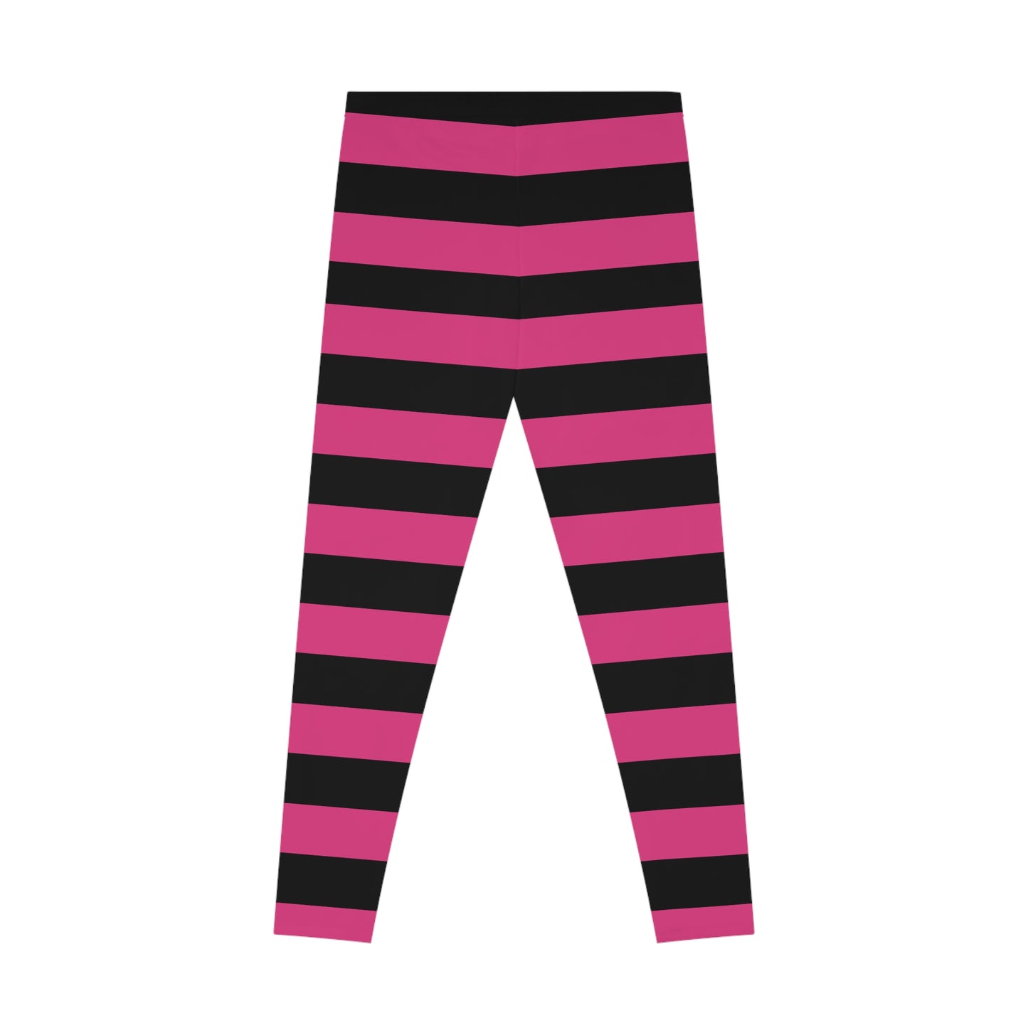 Womans Stretchy Leggings (AOP)/Witch Stripes/Dark Pink/Halloween