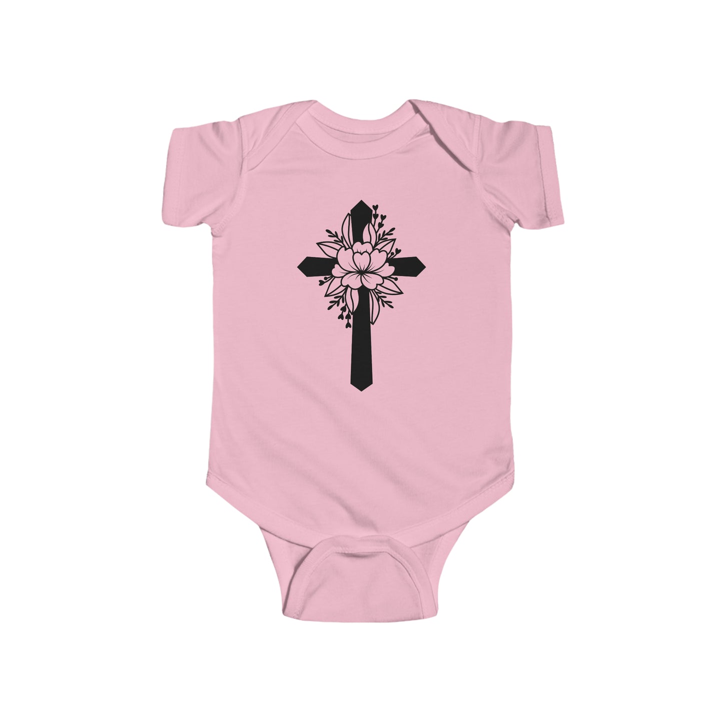 Infant Fine Jersey Bodysuit/Cross/Christian Art