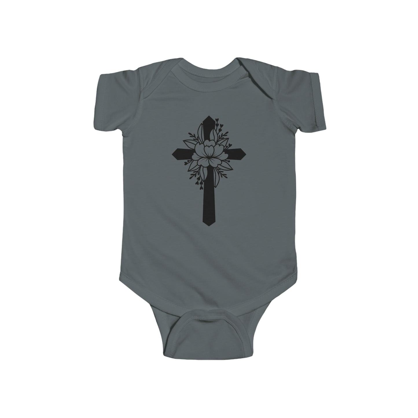 Infant Fine Jersey Bodysuit/Cross/Christian Art