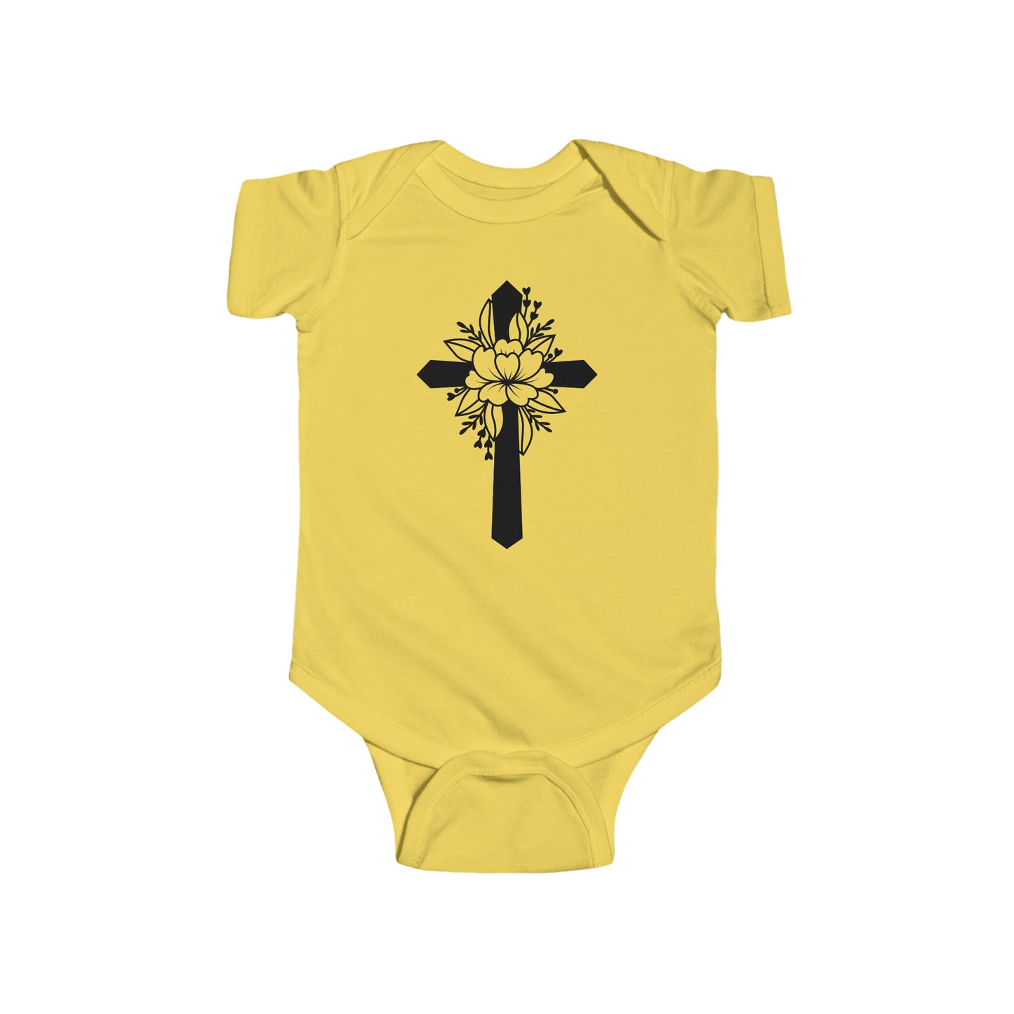 Infant Fine Jersey Bodysuit/Cross/Christian Art