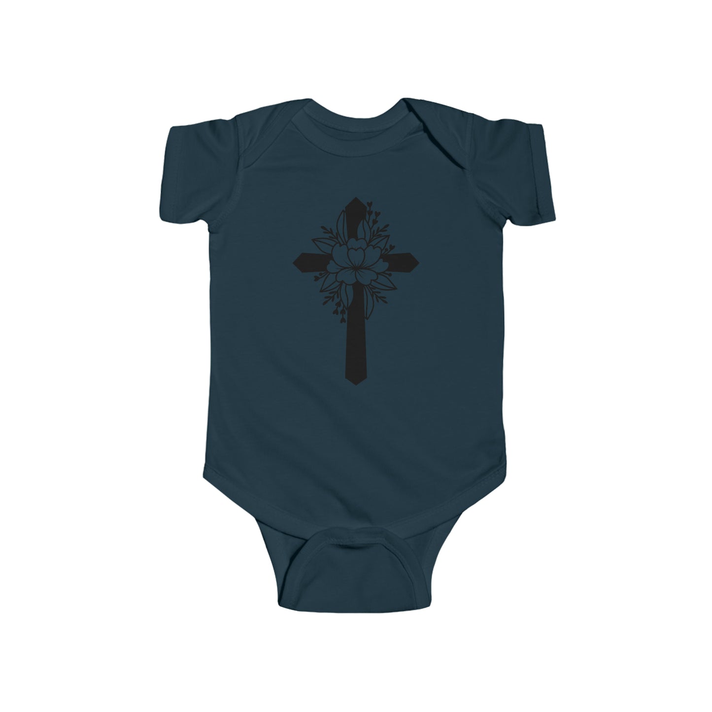 Infant Fine Jersey Bodysuit/Cross/Christian Art