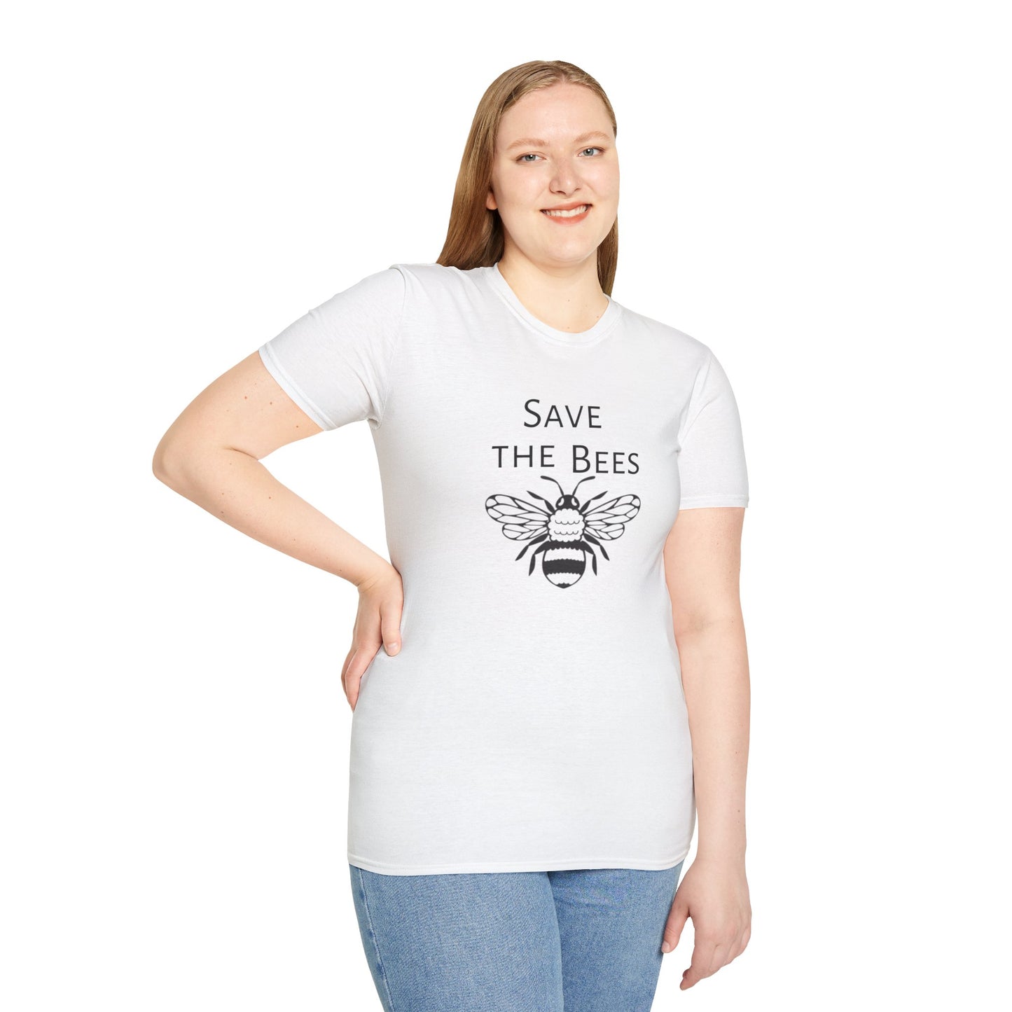 Unisex Softstyle T-Shirt/Save the Bees/With every Save the bees t- shirt purchased 10% of sales goes to bee organization's