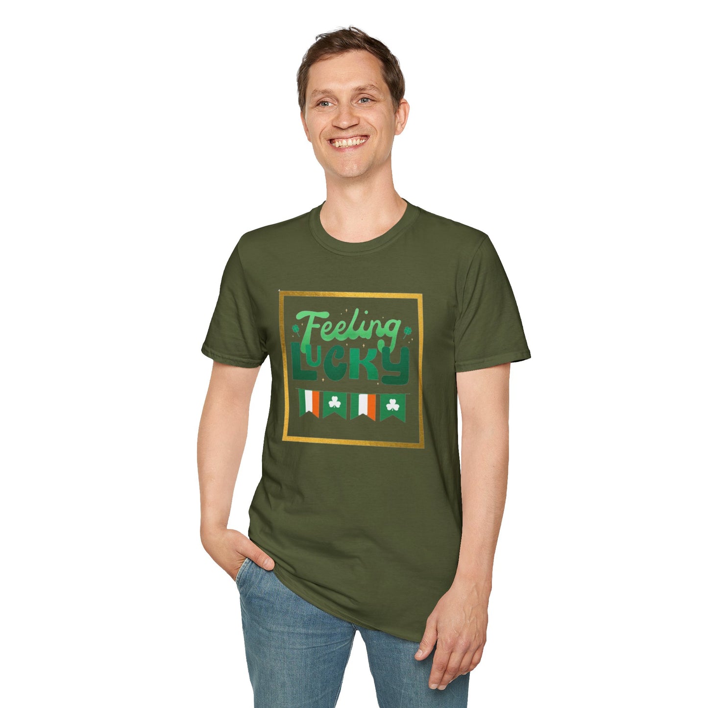 Unisex Softstyle T-Shirt/Feeling Lucky/Irish flags