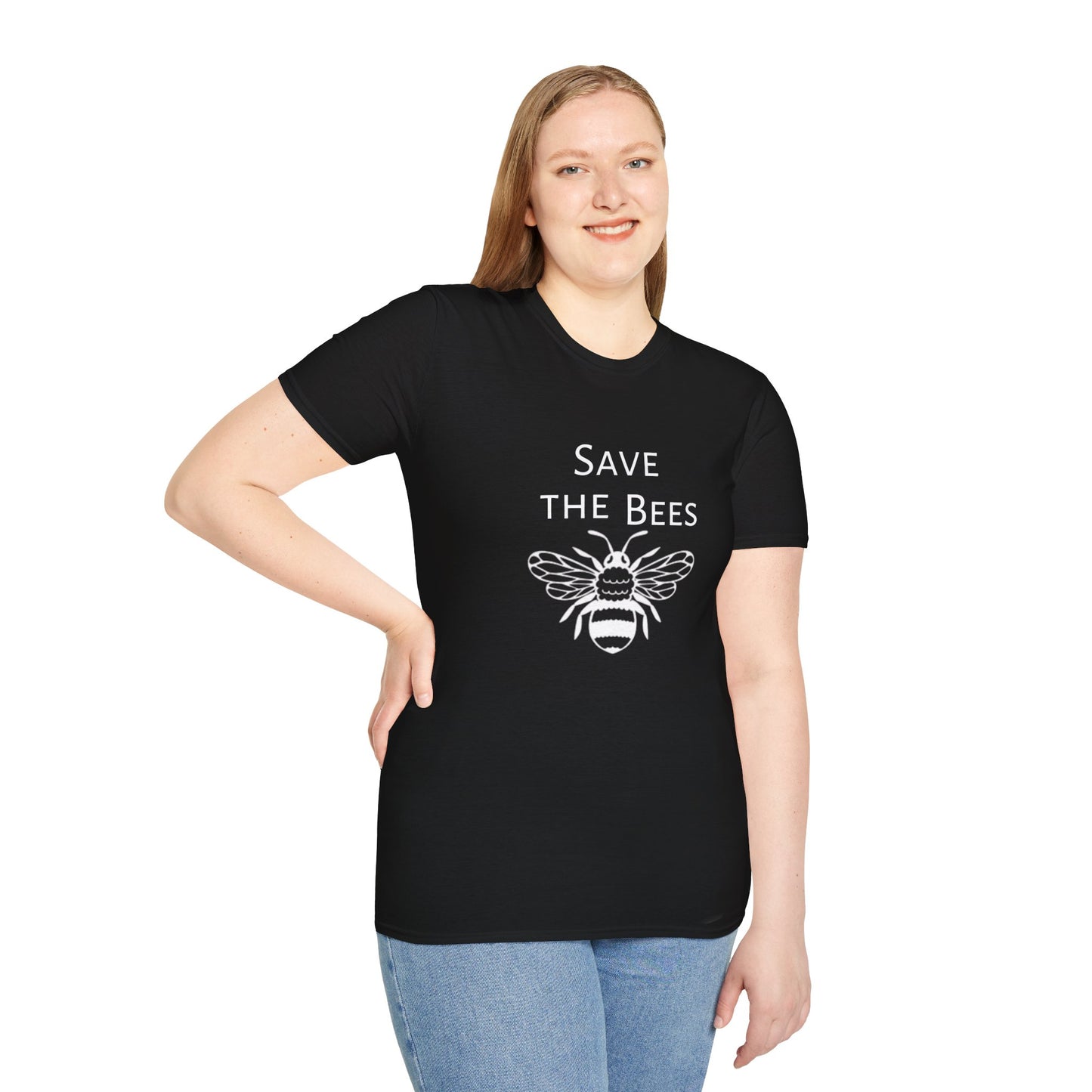 Unisex Softstyle T-Shirt/Save the Bees/With every Save the bees t- shirt purchased 10% of sales goes to bee organization's