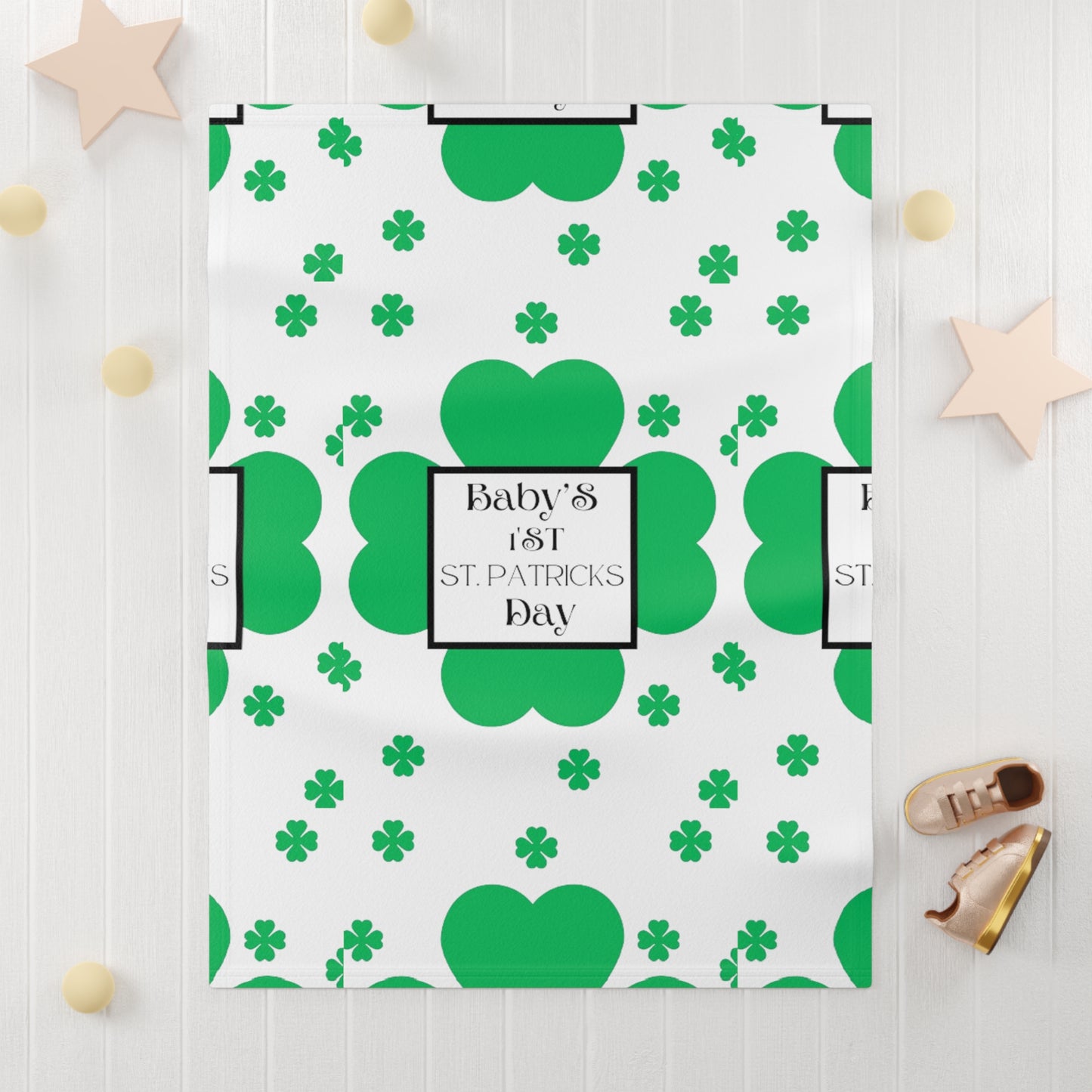 Soft Fleece Baby Blanket/Babys 1st Saint Patrick's Day