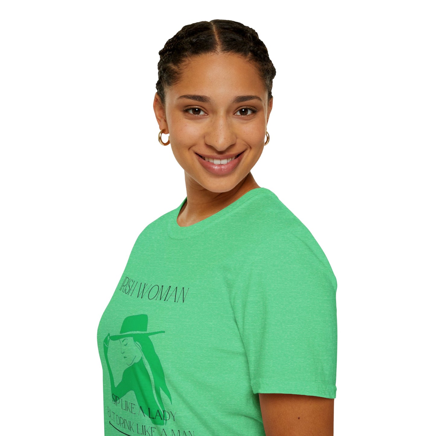 Unisex Softstyle T-Shirt/St. Patricks Day/ Irish women sip like a lady but drink like a man