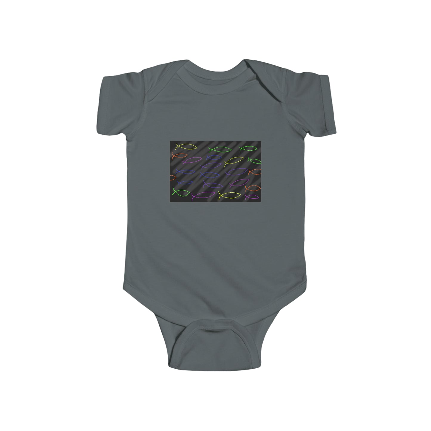 Infant Fine Jersey Bodysuit/Jesus fish/Christian Art