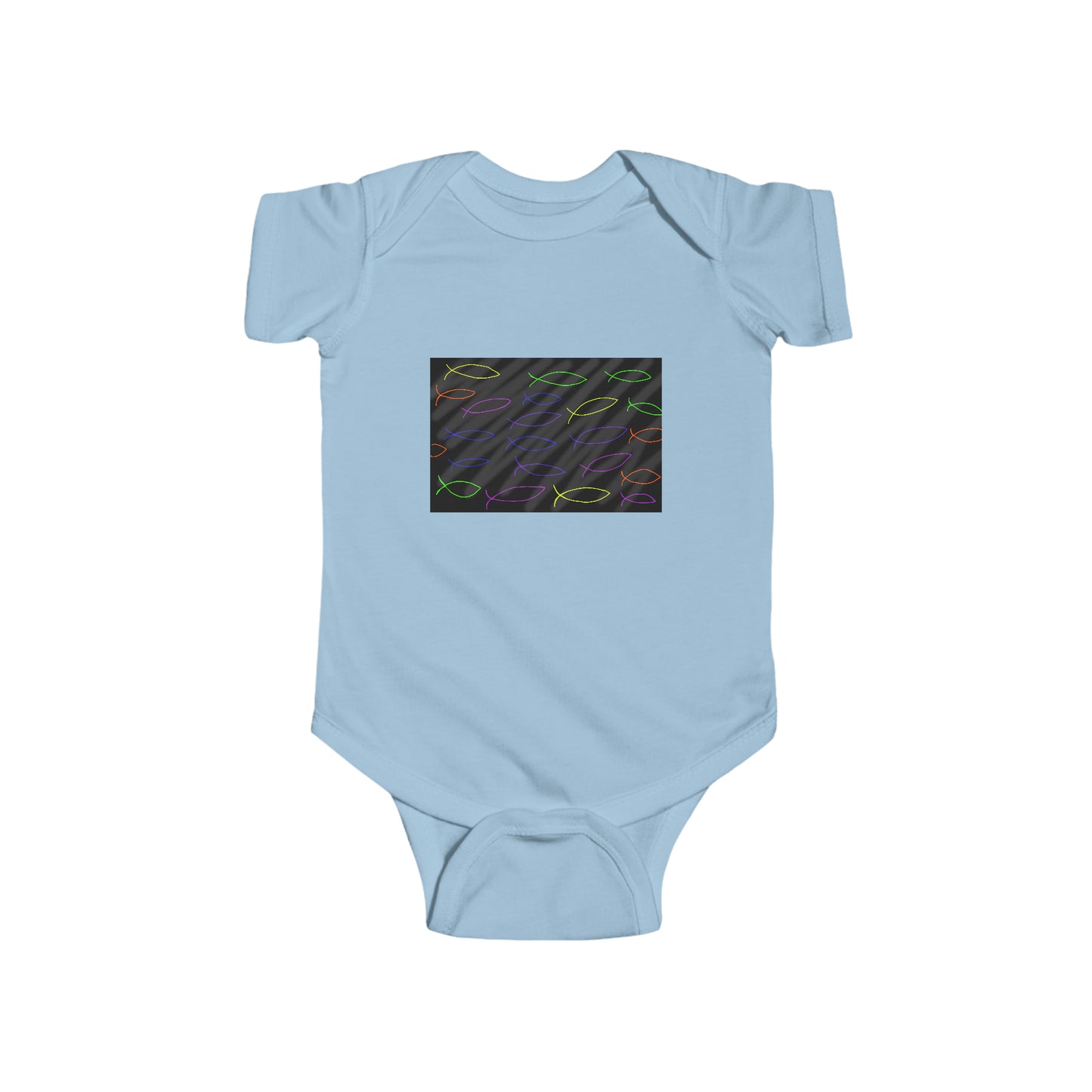 Infant Fine Jersey Bodysuit/Jesus fish/Christian Art