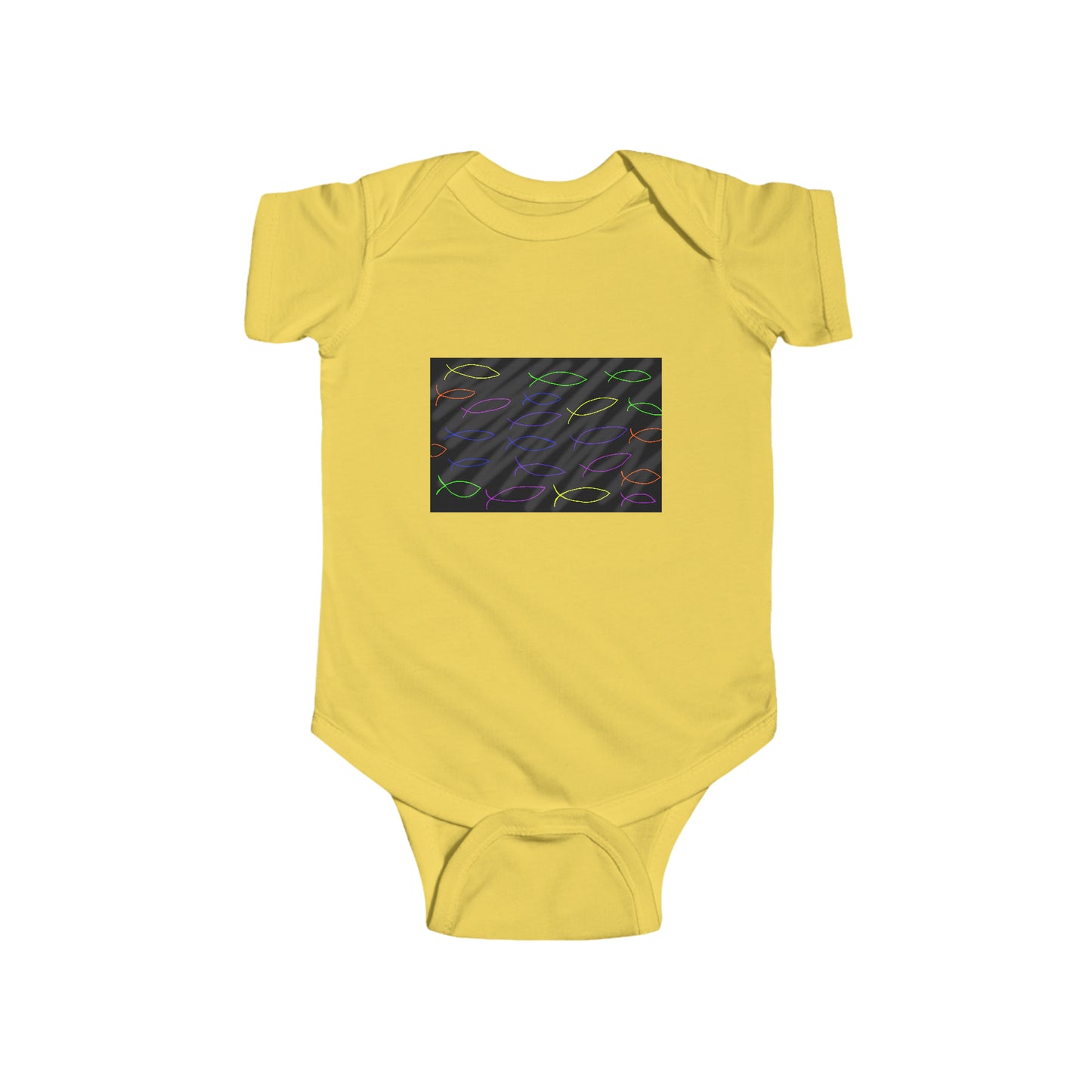 Infant Fine Jersey Bodysuit/Jesus fish/Christian Art