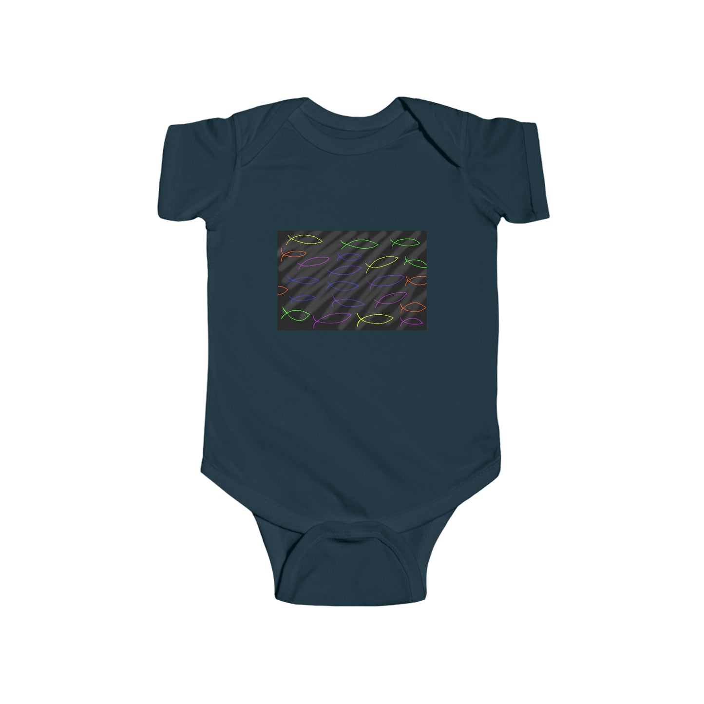 Infant Fine Jersey Bodysuit/Jesus fish/Christian Art