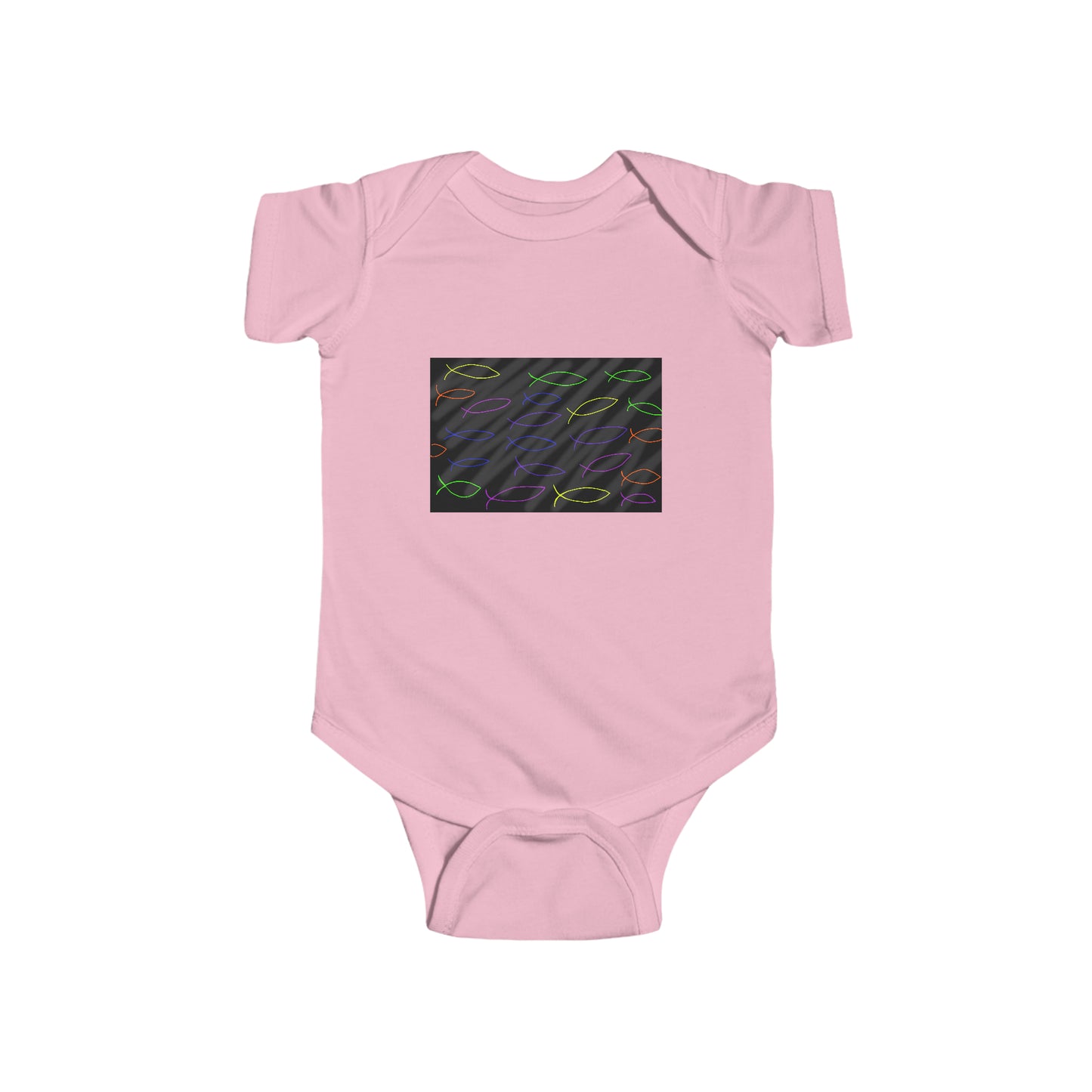 Infant Fine Jersey Bodysuit/Jesus fish/Christian Art