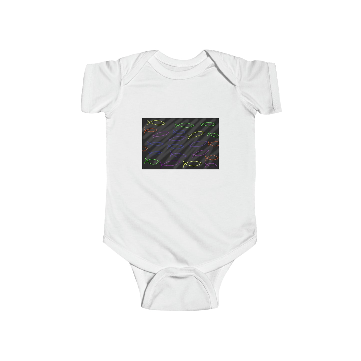 Infant Fine Jersey Bodysuit/Jesus fish/Christian Art