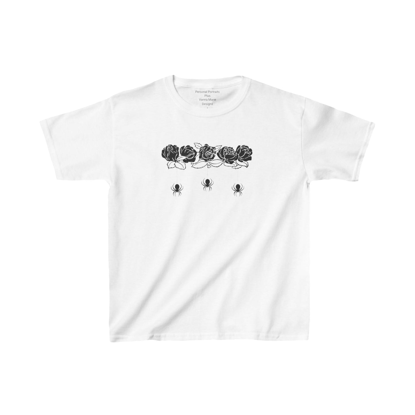 Kids Heavy Cotton™ Tee/Roses And Spiders