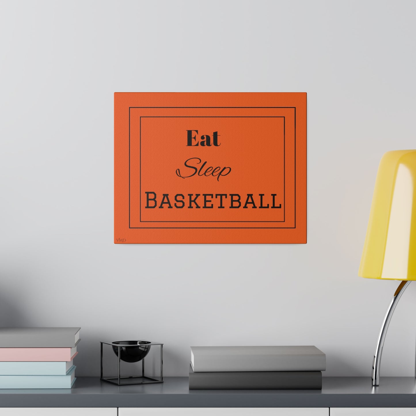 Digital Portrait Print/Canvas, Stretched, 0.75"/Eat Sleep Basketball/OR/BG