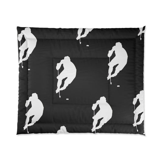 Comforter/Hockey/white/Black background