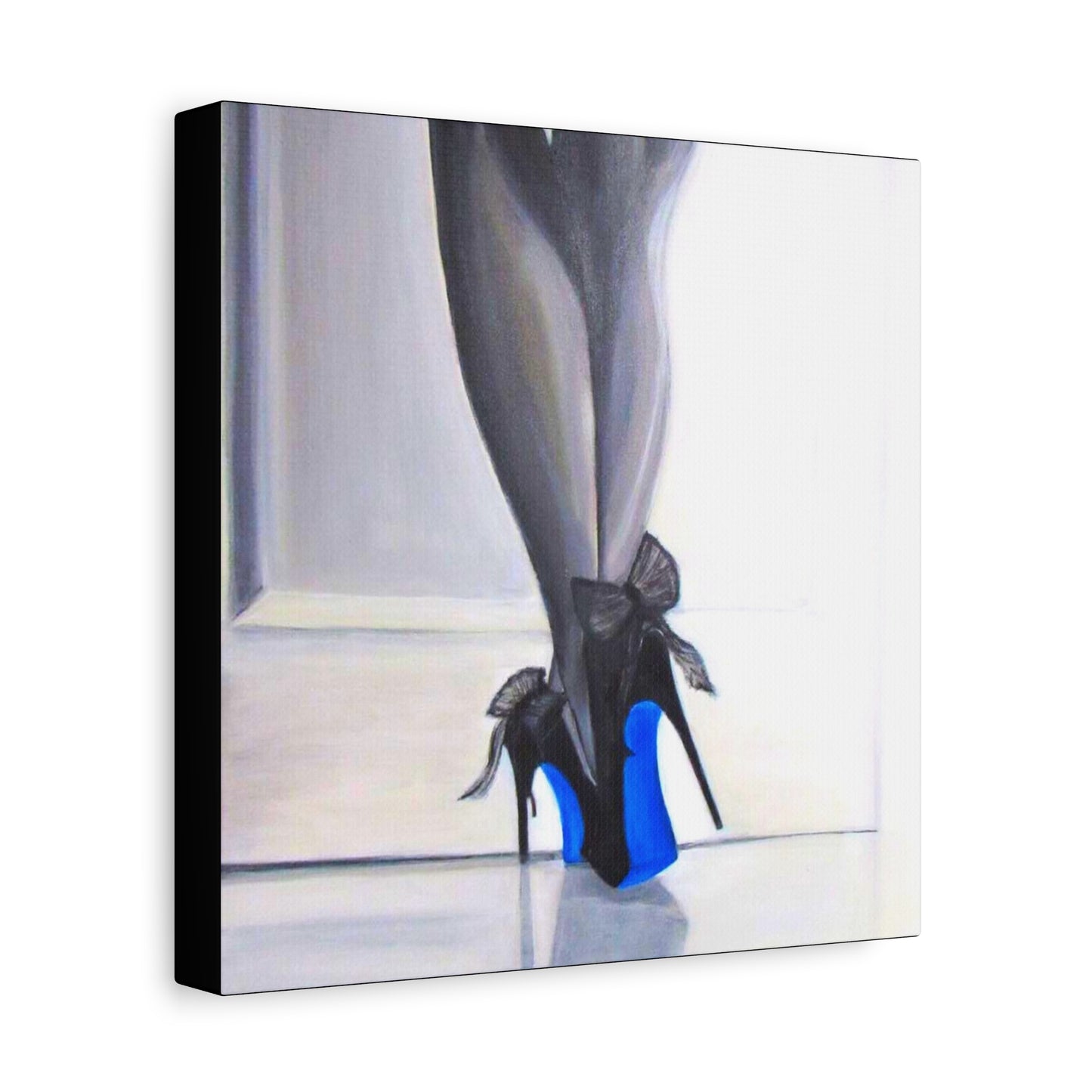 Matte Canvas, Stretched, 1.25"/ Acrylic Painting Print/Blue Bottoms