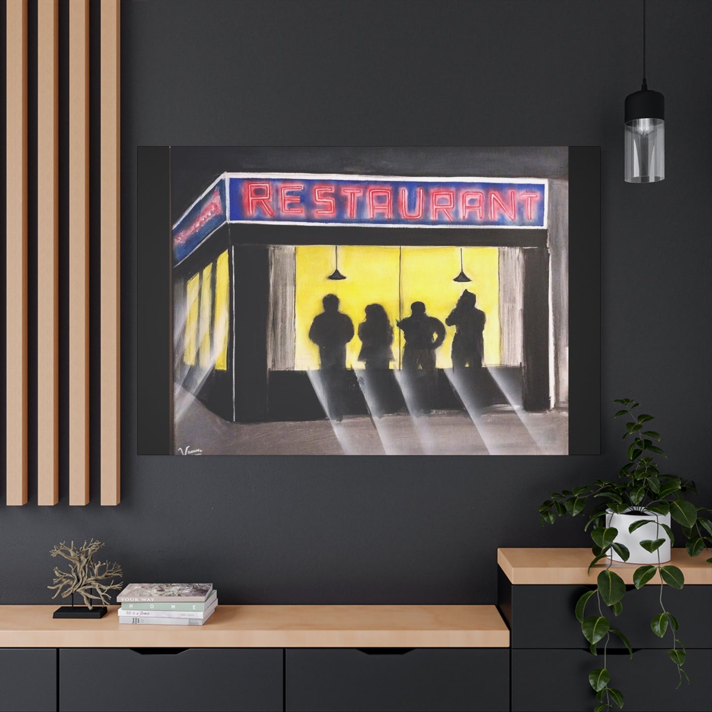 Matte Canvas, Stretched, 1.25" /Acrylic Painted Print/ 90s Sitcom