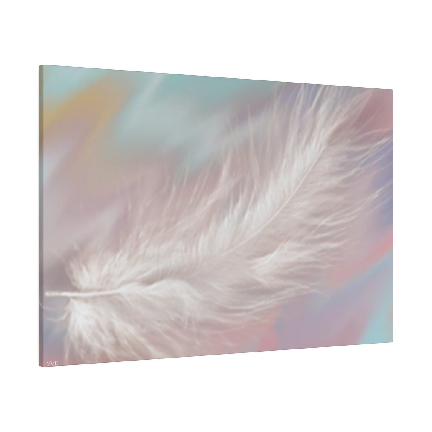 Digital Portrait Print, 0.75"/Feather/Pastel BG