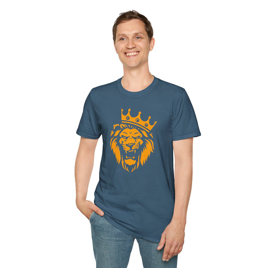 Unisex Softstyle T-Shirt/Yeshua/Lion in a Crown/Light Orange