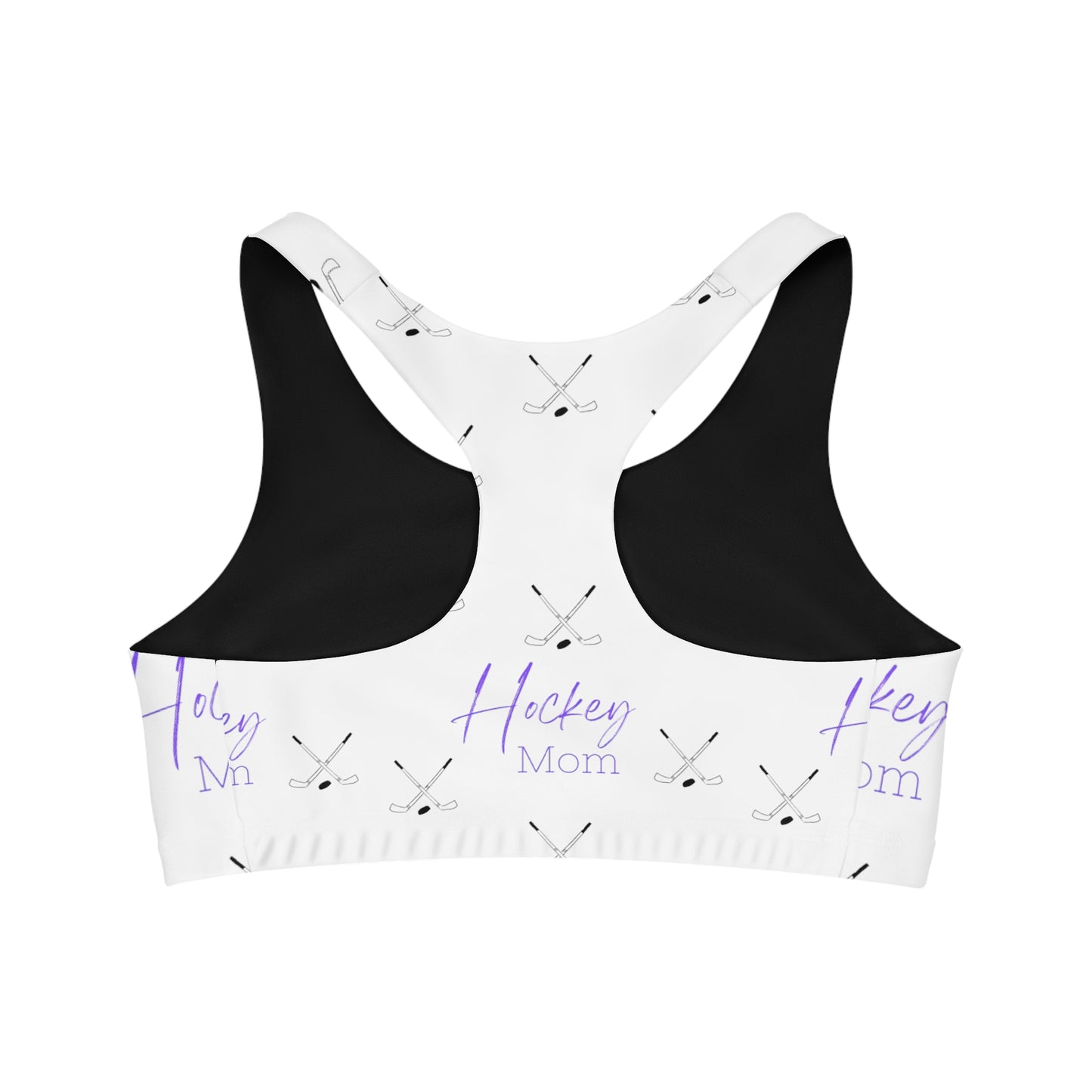 Seamless Sports Bra (AOP)/Hockey Mom